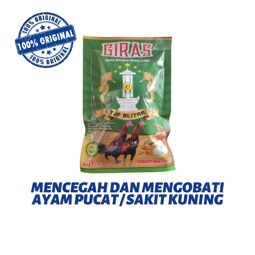 Jamu ayam GIRAS TJF BLITAR 16 stik jamu - ayam pucat