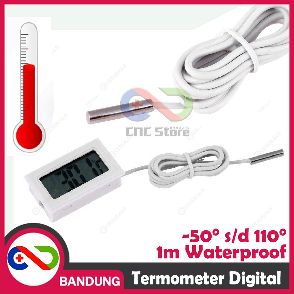 TERMOMETER DIGITAL THERMOMETER -50 - 110C CELCIUS PROBE 1M WATERPROOF