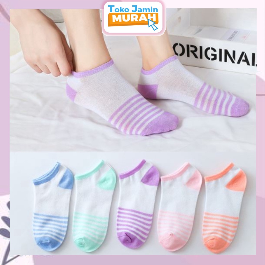 TJM KK232 Kaos Kaki Fashion Wanita Kaos Kaki Pendek Korea Style Women Sock Import