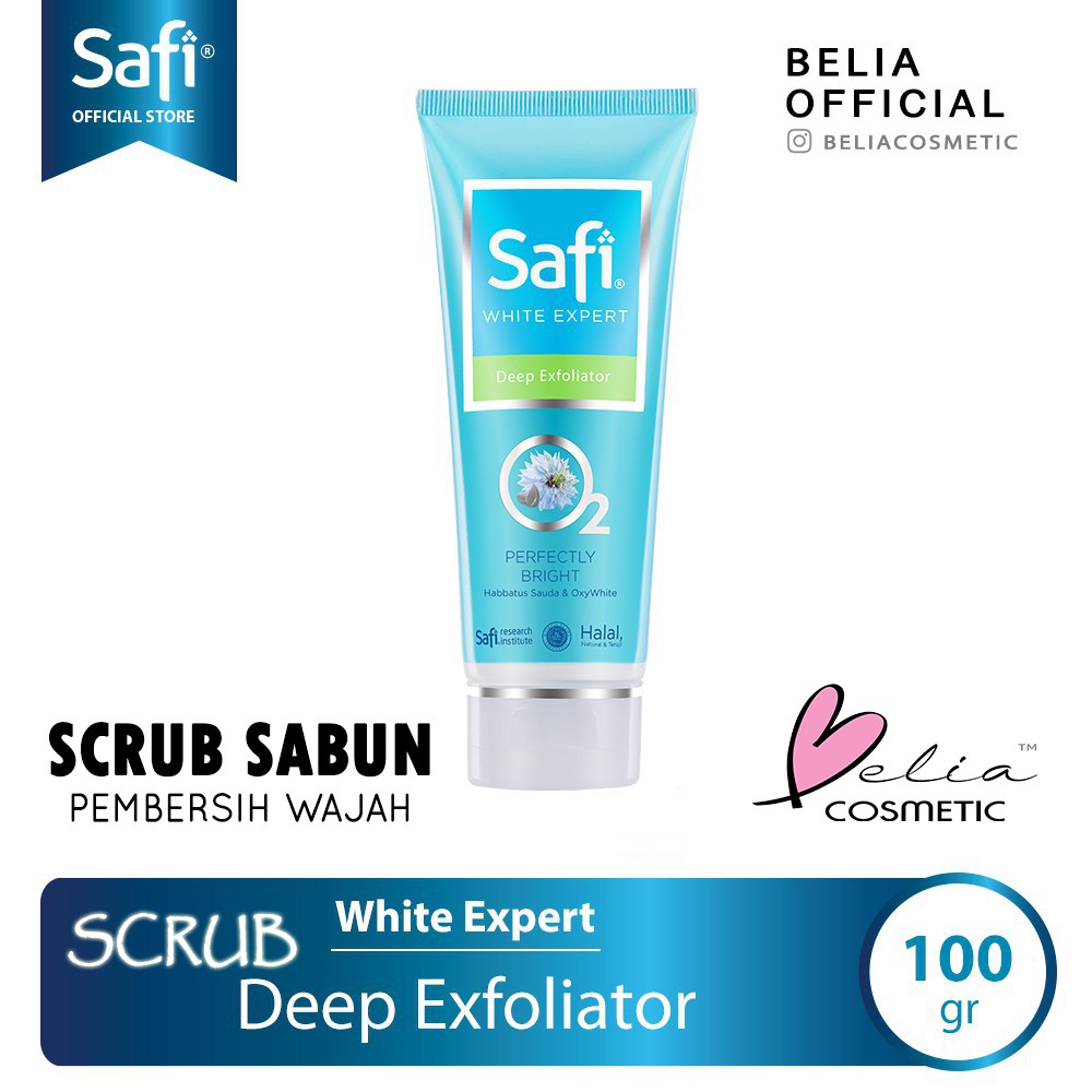 ❤ BELIA ❤ SAFI White Expert Deep Exfoliator (Scrub/Skrub lembut) 100% HALAL 100g