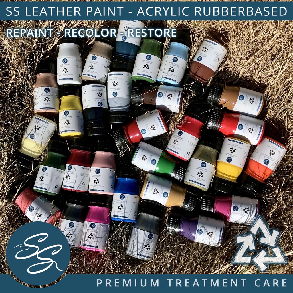 Cat Sepatu Kulit SS Leather Paint - Acrylic Rubber Cat Midsole, Rubber, Boost - Cat Tas Jaket Kulit-8