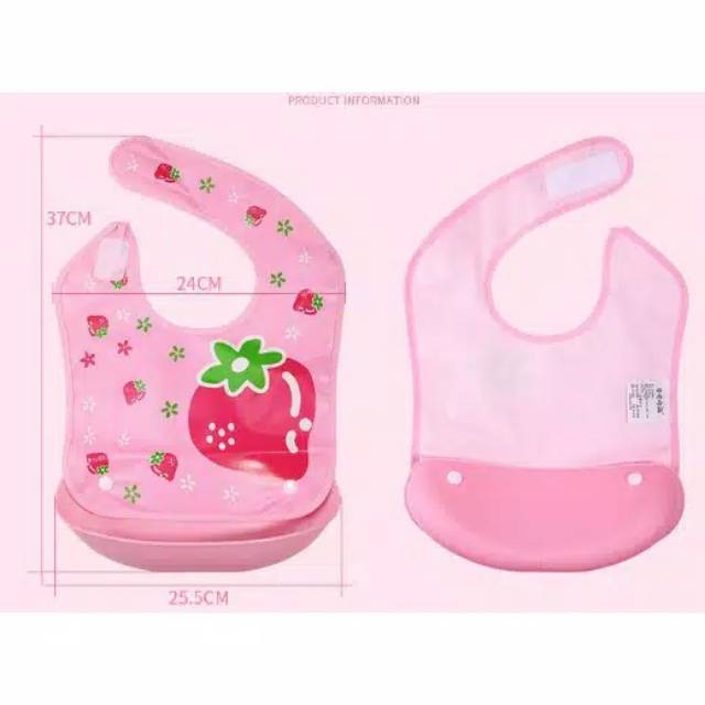 SLABBER WADAH Bib Slaber celemek waterproof makan anak bayi anti air bahan plastik eva