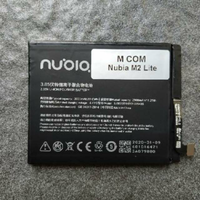 BATERAI ZTE NUBIA M2 LITE / M2 PLAY / Z11 / NX573J / Li3829T44P6H806435 ORIGINAL DAN RAKKIPANDA battery battle batre