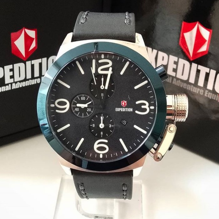 JAM TANGAN PRIA EXPEDITION E 6339 LEATHER ORIGINAL GARANSI RESMI 1 TAHUN