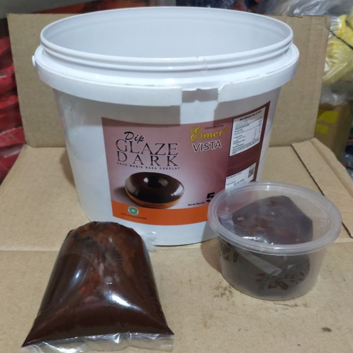 

Elmer Vista Dip Glaze Dark 250gr Selai Topping Mengkilap