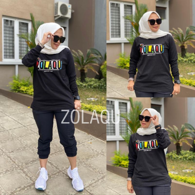 KAOS ZOLAQU 100% ORIGINAL TERBARU TERLARIS SIZE M.L.XL BIRU ABU, HIJAU OLIVE DAN HITAM NEW