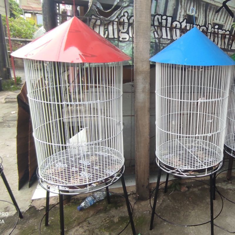 kandang besi bulat jumbo beo, jalak