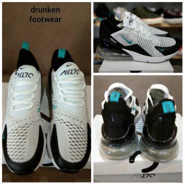 SEPATU NIKE AIRMAX 270 FLYKNITE WHITE BLACK - ORIGINAL MIRROR UA - AIR MAX PUTIH HITAM VIETNAM