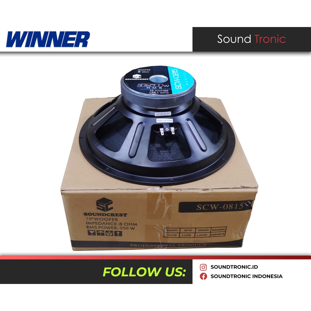 Speaker Woofer Soundcrest SCW 0815 Woofer 350 watt 15 inch