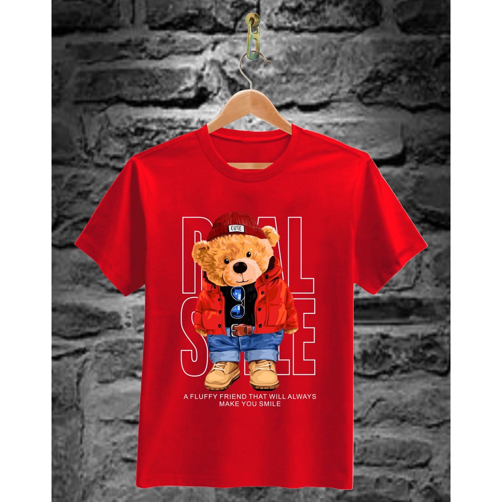 Kaos murah Kaos distro murah baju  distro pria t-shirt murah combed30s BEAR CUTE