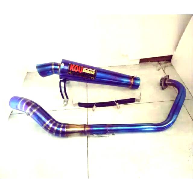 KNALPOT Fu pelangi biru Merk kou