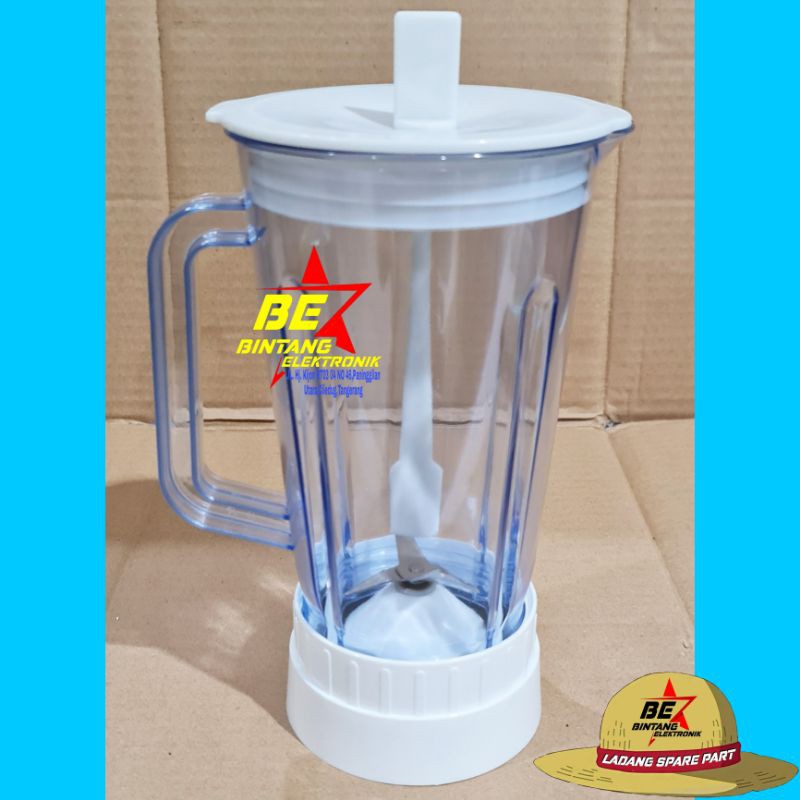 Gelas Plastik Jus Set PUTIH Blender Miyako 101 Pl Tabung Gelas Jus Miyako 102 blender 6 mata