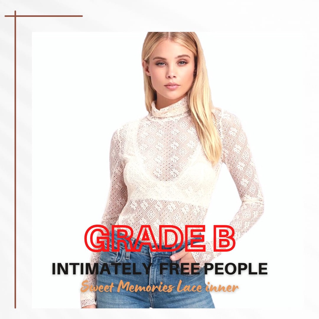 Free people Sweet memories lace inner blouse grade b