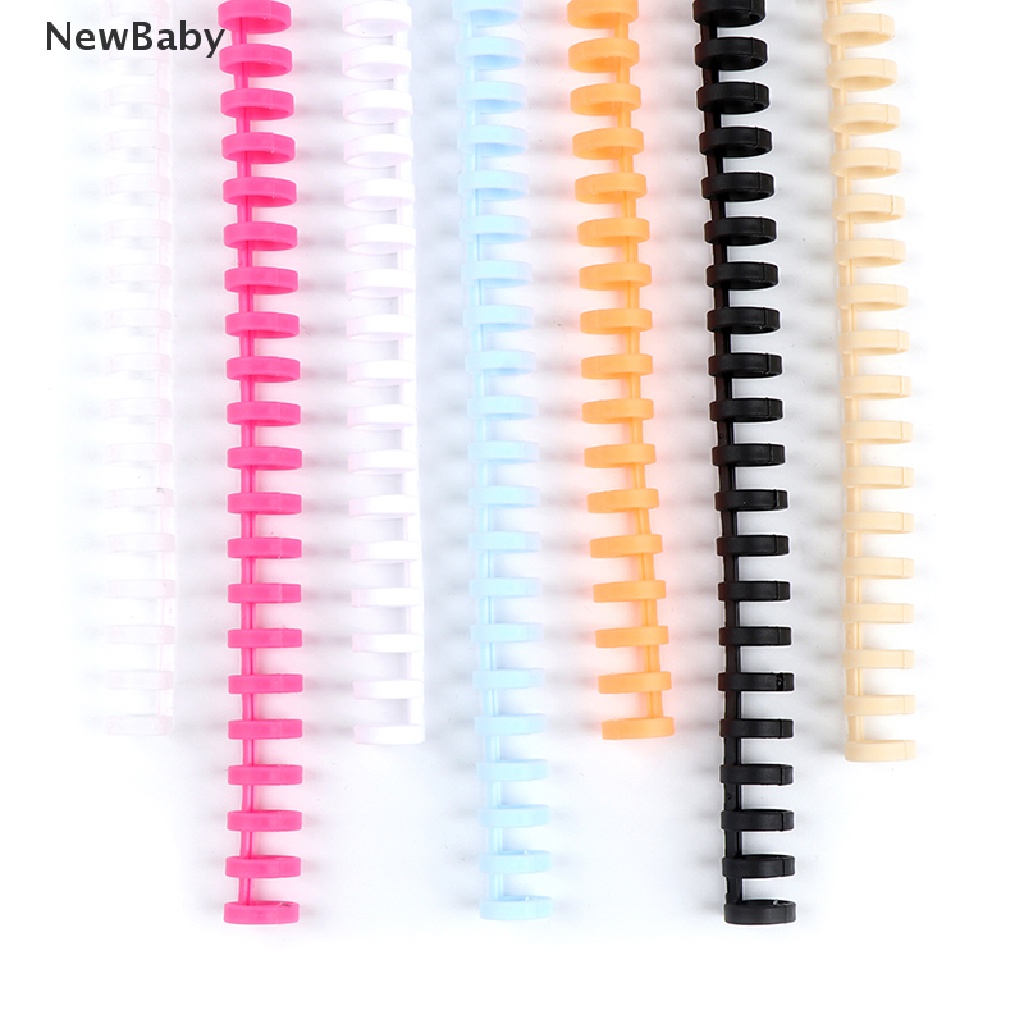 NewBaby 30 Hole Loose-leaf Plastic Binding Ring Spring Spiral Rings for A4 A5 A6 Paper ID