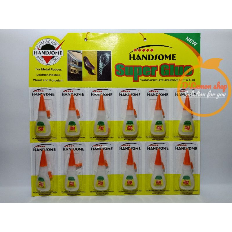 

SUPER GLUE HANDSOME 5 Gr 1 Lembar isi 12 pcs