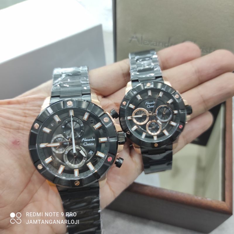 JAM TANGAN COUPLE ALEXANDRE CHRISTIE AC 6609 NEW AC6609 ORIGINAL STAINLESS STEEL