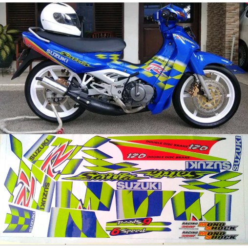 Stiker Suzuki Striping Satria R 120 Lumba Kenny Robert