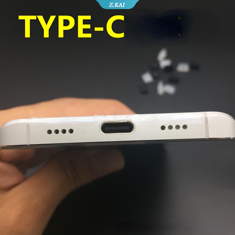 1pc Cover Pelindung Port Charger USB Tipe C Bahan Silikon Anti Debu