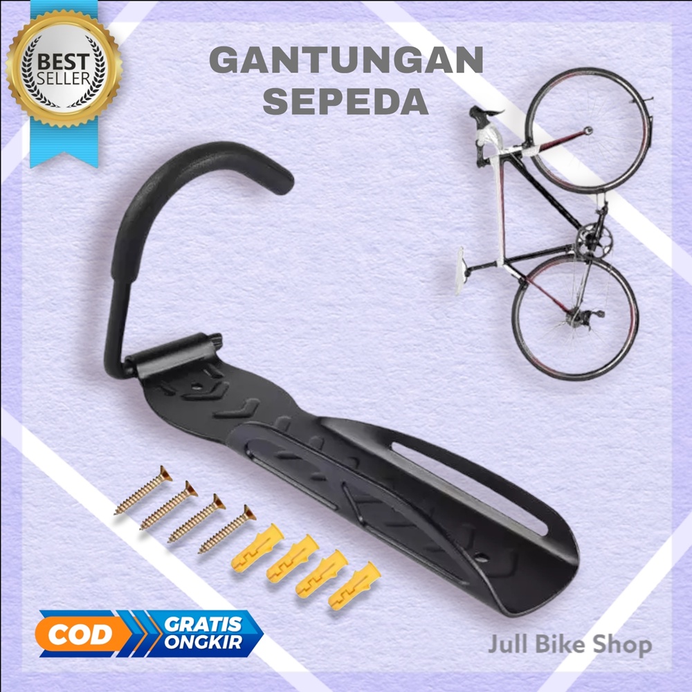 Gantungan sepeda dinding tembok hanger wall hook vertikal taffsport