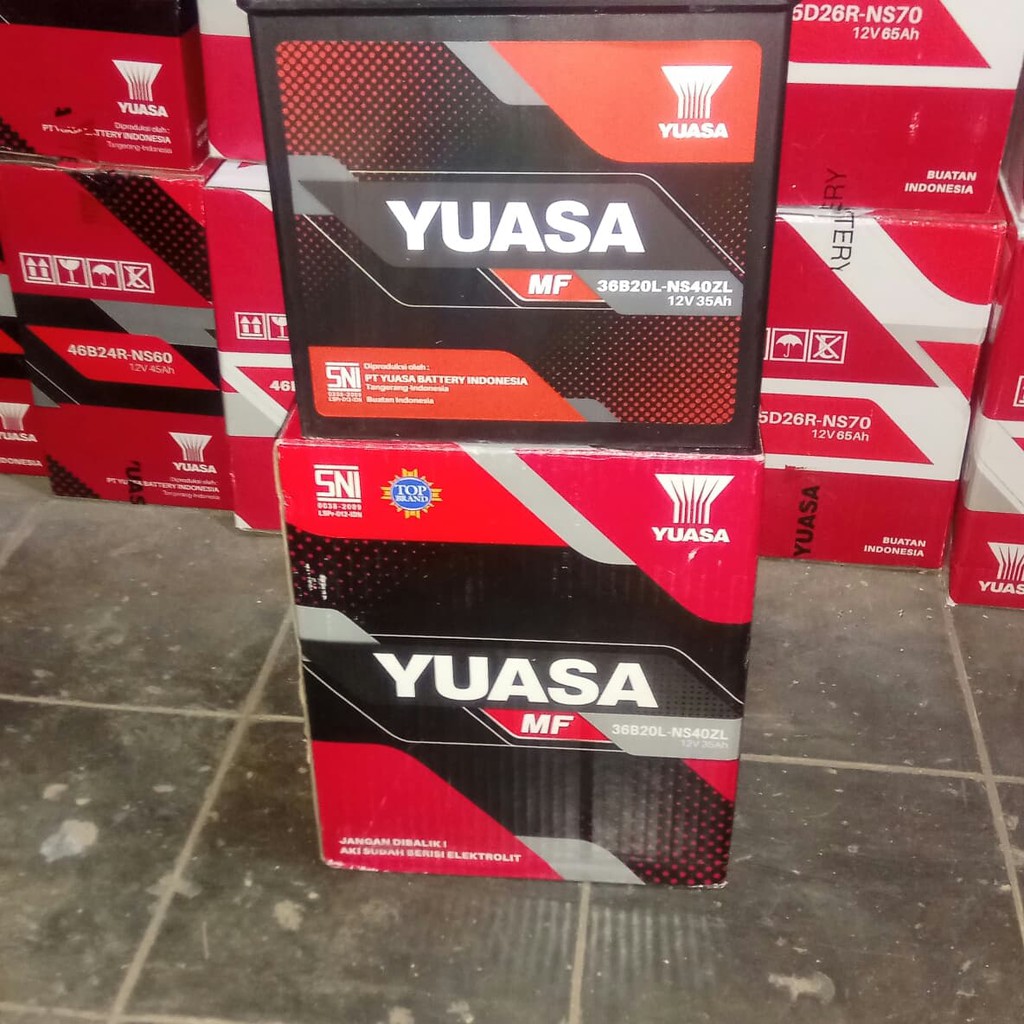 Jual Aki Accu YUASA MF Kering 36B20L NS40ZL 12V 35AH (35Amper