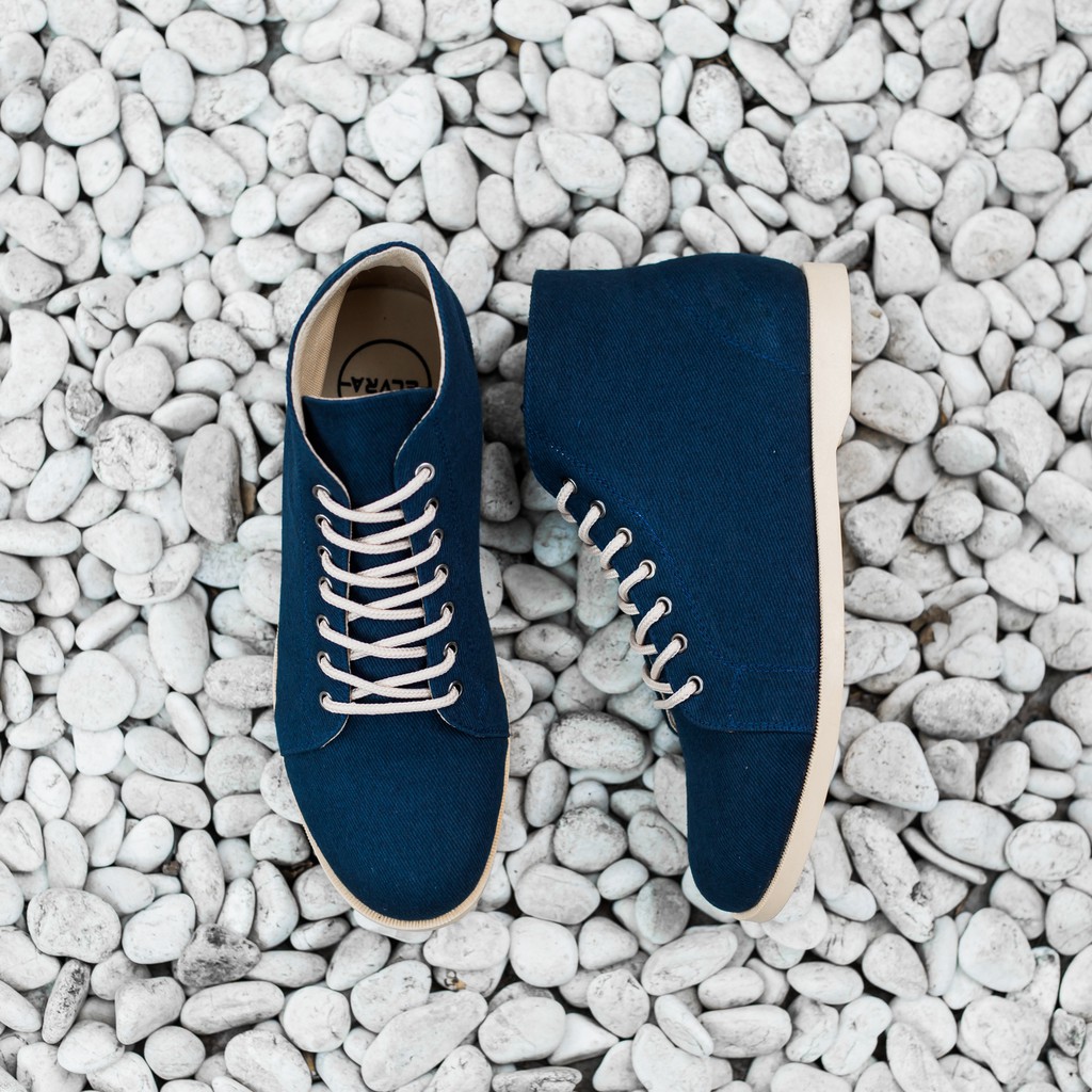 ELVRA Footwear - Sepatu Pria Sepatu Sneakers Sepatu Kasual Casual Sepatu Kanvas Canvas - Morven Navy Cream