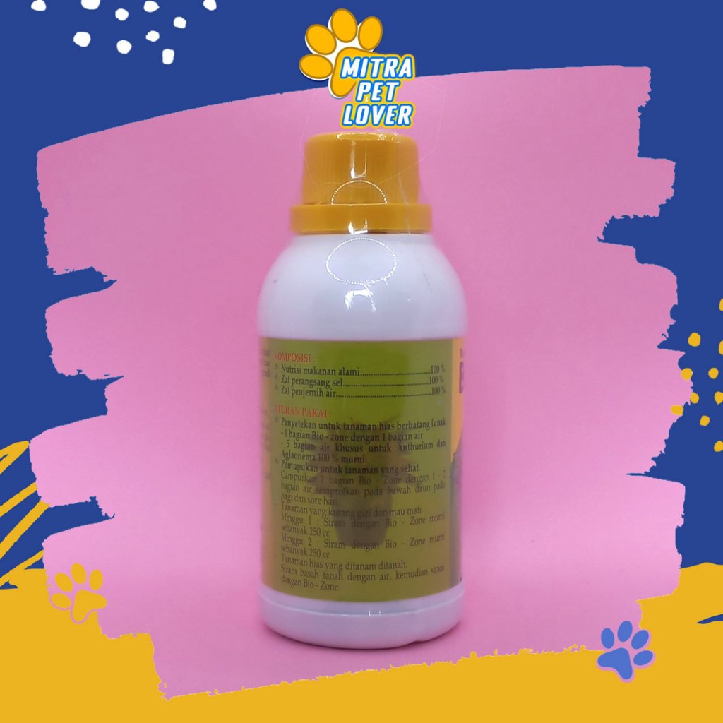 PUPUK CAIR BIO ZONE 250 ML - NUTRISI TANAMAN HIAS KAYA MINERAL, SUPLEMEN TUNAS STEK &amp; AKAR BUNGA BONSAI SAYUR - BIOZONE - MURAH GARANSI KUALITAS ASLI ORIGINAL - PET ANIMAL PLANT HEALTHCARE TAMASINDO OBAT PERAWATAN KESEHATAN VITAMIN HEWAN MITRAPETLOVER