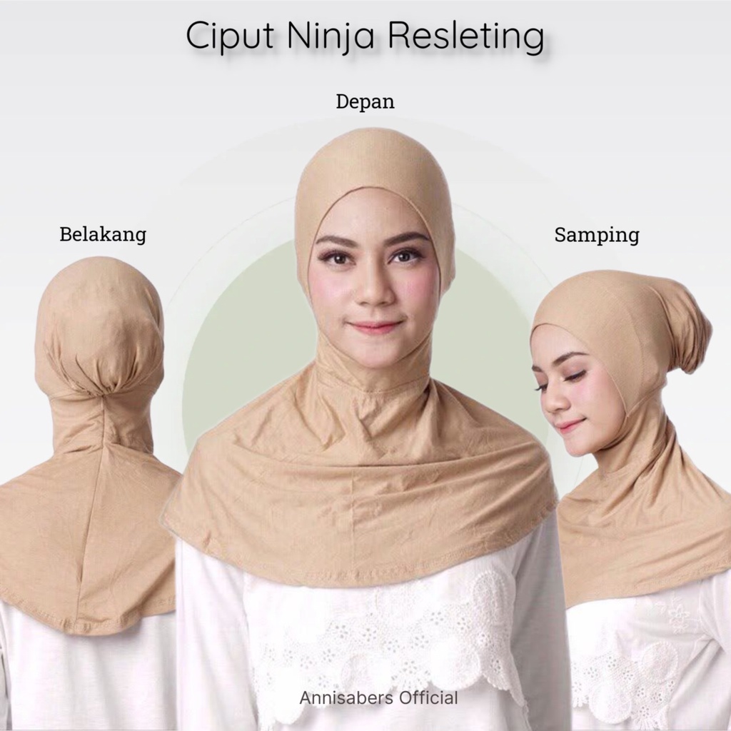 HOT PROMO !!! Ciput ninja premium/ Ciput ninja resleting/ Inner ninja rayon resleting