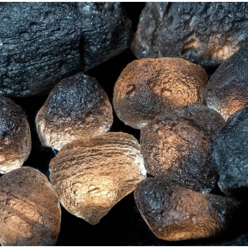 BIG PROMO Batu Meteor Agni Magnitite Tektite Hitam Transparan