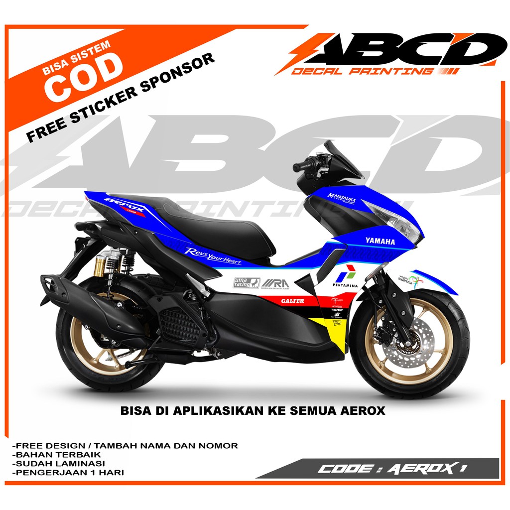 DECAL AEROX/DECAL FULL CUSTOM/DECAL AEROX NEW/ALL TIPE AEROX/STICKER AEROX