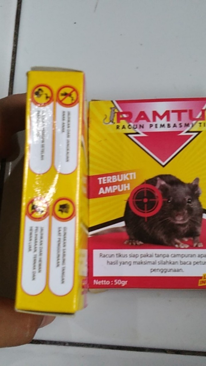 Ramtus Obat Racun Tikus Langsung Mati Kering Tidak Bau Sangat Ampuh Racun Pembasmi Tikus 1 Pack