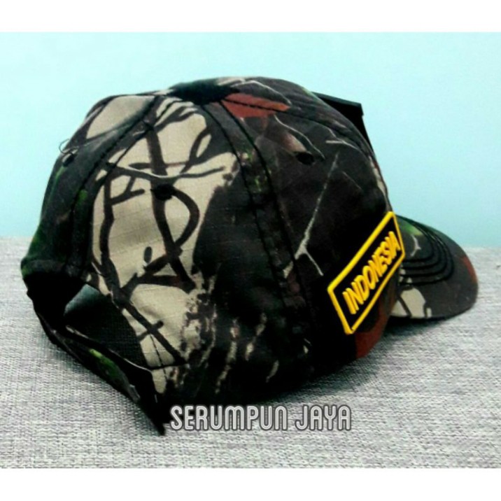 TOPI PERBAKIN CAMO - TOPI LOGO PERBAKIN KOTAK CAMO 3PATCH VELCRO