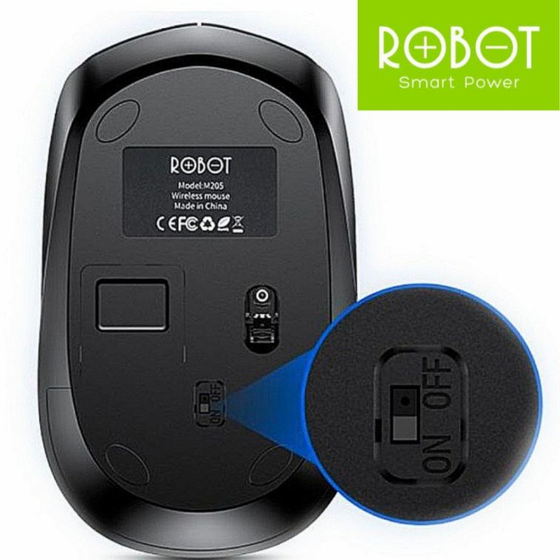 MOUSE ROBOT M205 M 205 1600dpi Bluetooth Minimalist Murah