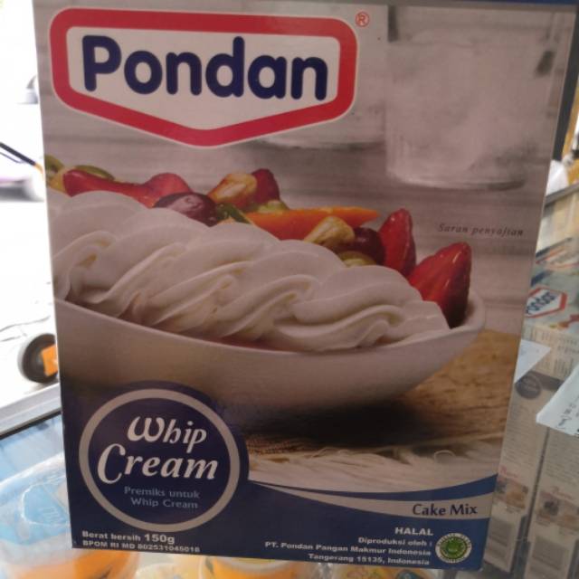 

Pondan whip cream 150gr