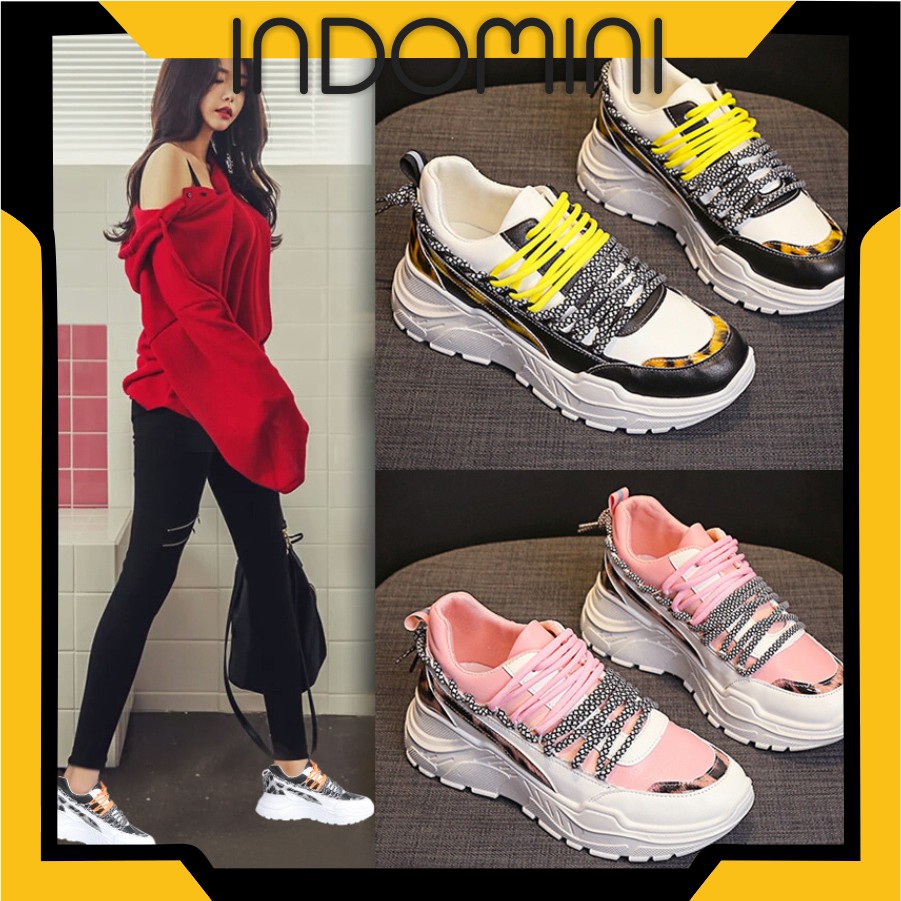 INDOMINI SP028 SEPATU IMPORT SNEAKER PEREMPUAN FASHION KOREA WANITA SNEAKERS IMPOR MURAH PRIMUM