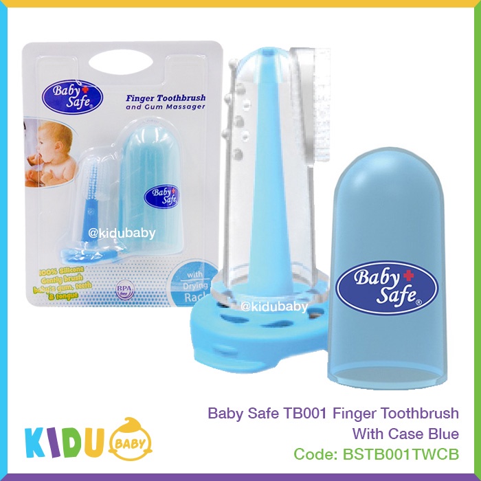 Baby Safe TB002 Finger Toothbrush With Case Sikat Gigi Gusi dan Lidah Bayi dan Anak Kidu Baby