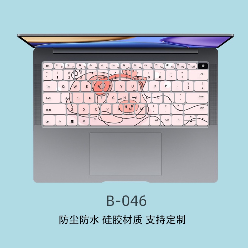 Film Pelindung Debu Keyboard Motif Kartun Bunga Untuk Huawei 2021 Honor magicbook V14 14.2 inch HGE-W56