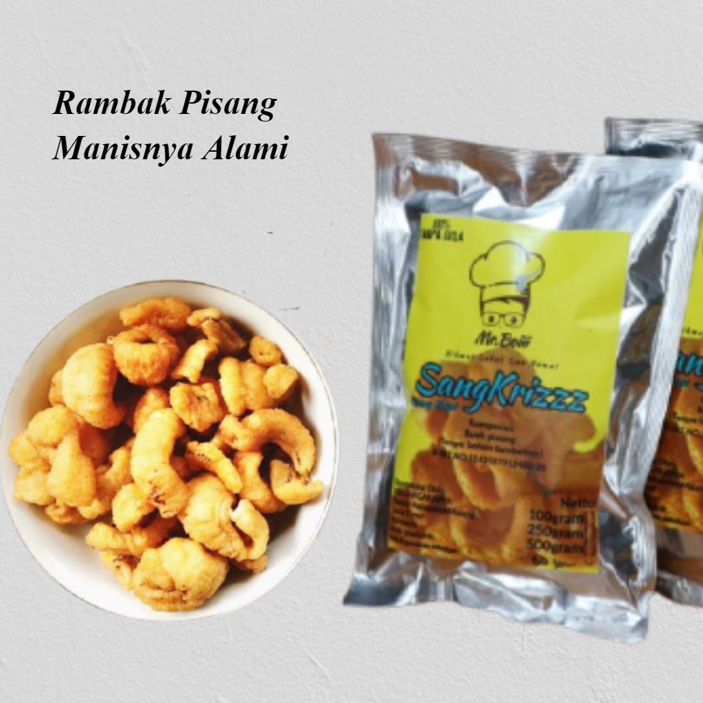 

Rambak Pisang Sang Krizz / Kerupuk Keripik Crispy Makanan Ringan