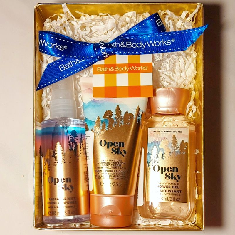 BBW OPEN SKY TRAVELSIZE GIFT SET PAKET BATH &amp; BODY WORKS