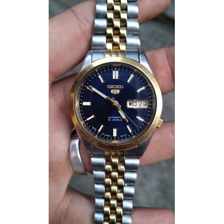 jam tangan seiko 7s26 0X00 dial blue second bekas original