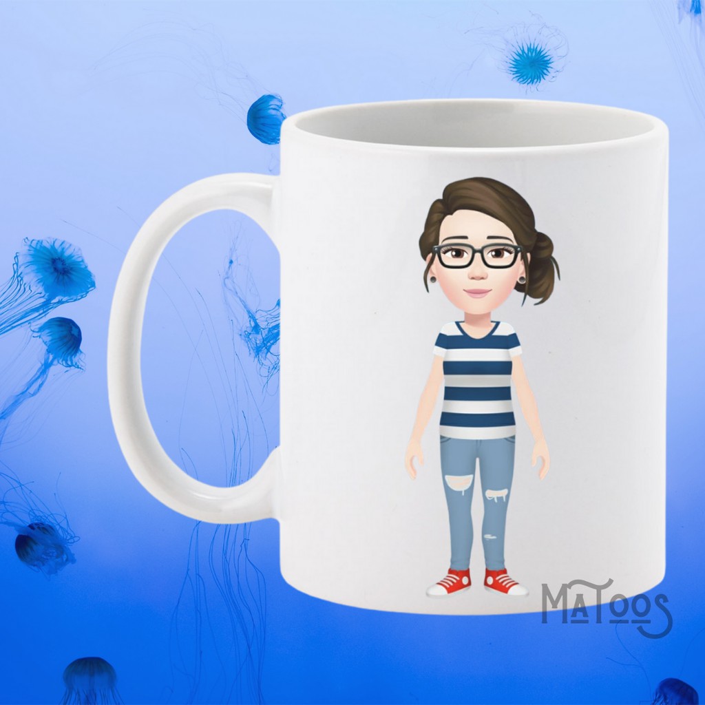 Mug Avatar Facebook Custom Nama Ucapan Cangkir Keramik