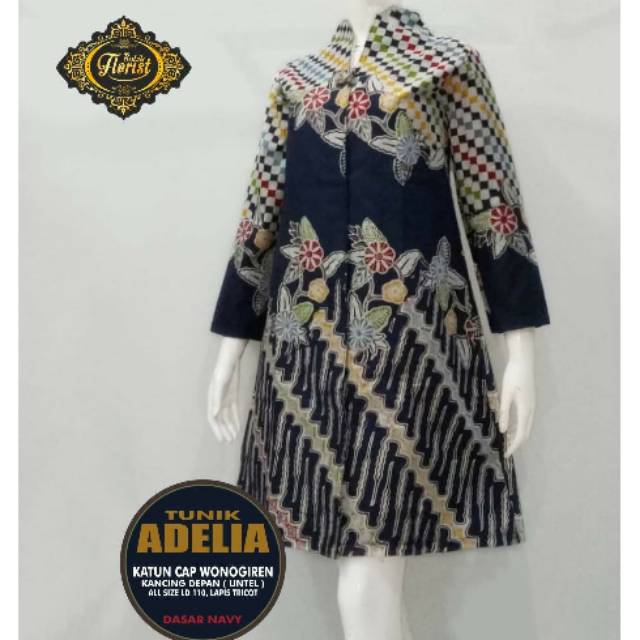 Tunik Batik Terbaru/Batik Tunik Exclusive/ Tunik Batik ADELIA