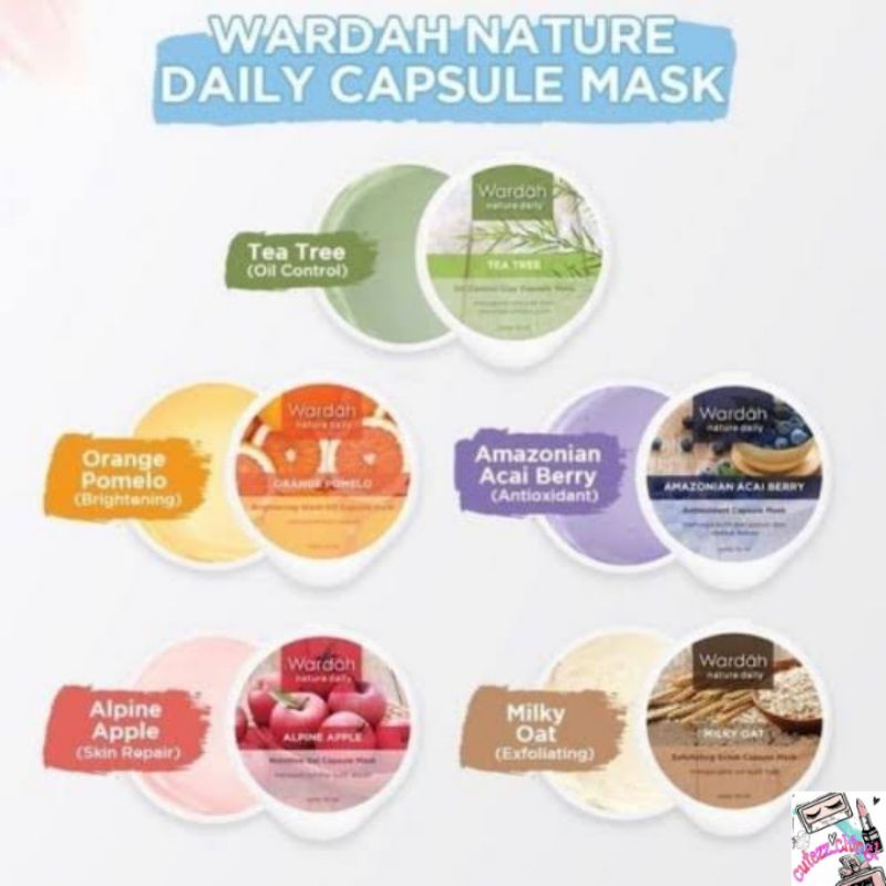 ☃️Cutezz_Ching1☃️Wardah Nature Daily Capsule Mask 10ml