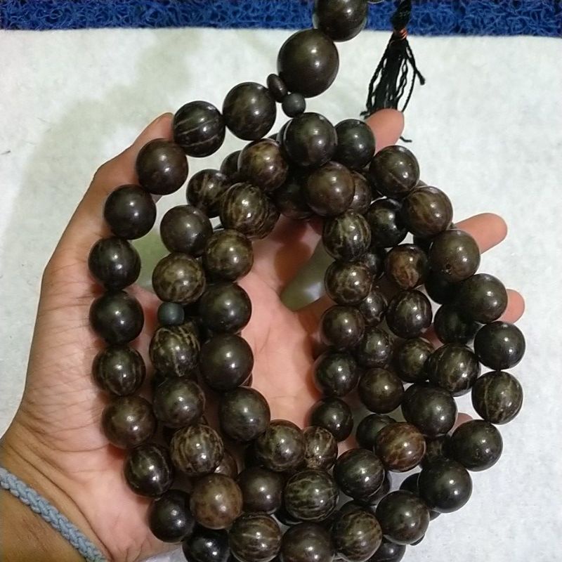 Tasbih 99 biji Pocok/biji serat kauka Hindun