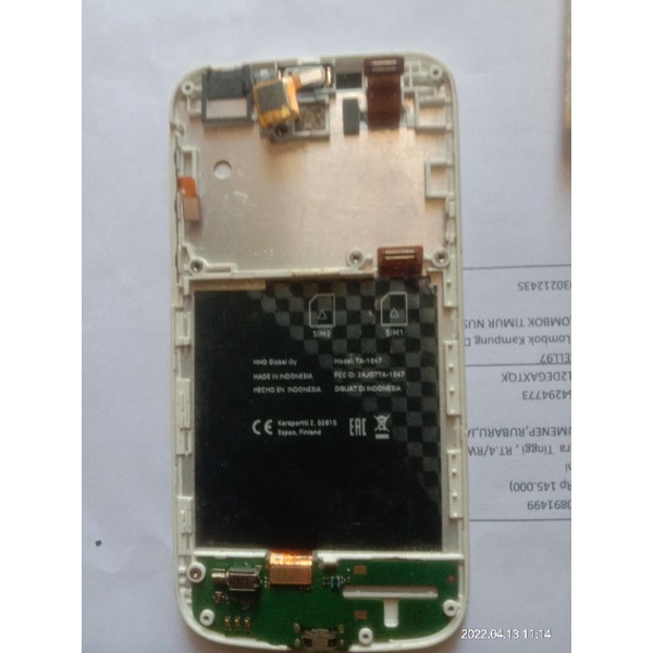 lcd+ts original cabutan hp nokia 1 TA-1047