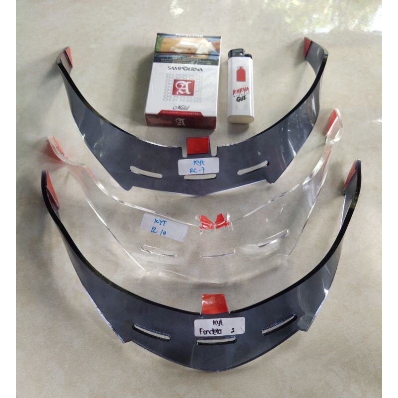 SPOILER KYT RC7 ORIGINAL TANDUK SAYAP HELM KYT RC 7 R10 VENDETTA FALCON TT COURSE NHK RX9 ZEUS