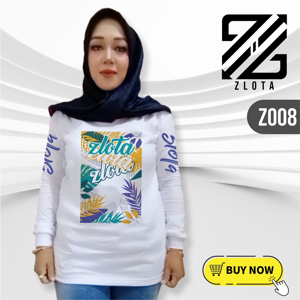 01ZLQ Zlota 2022 Kaos Wanita Lengan Panjang Terbaru 2022 Katun 24S Zlq Korea Original Warna Lilac Me