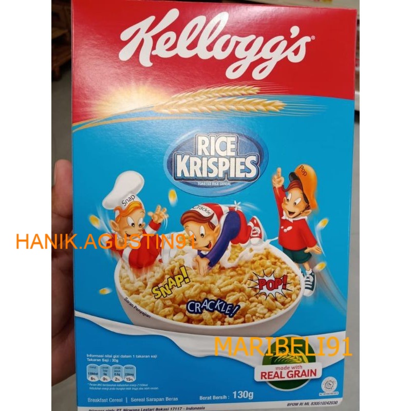 

Sereal Sarapan KELLOGGS RICE KRISPIES 130GR / Kelog Rice Krispies maribeli91