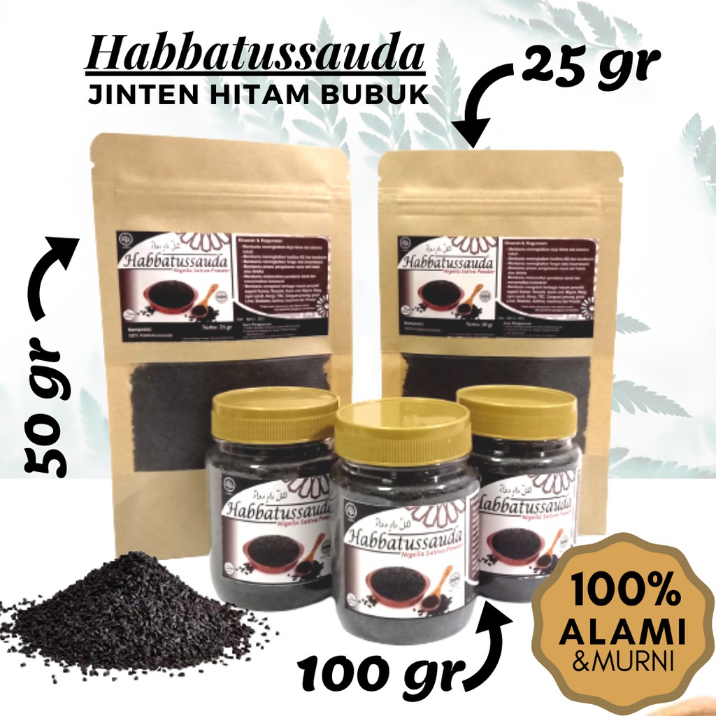 

HABBATUSSAUDA / HABATUSSAUDA / HABBATUSAUDAH / JINTEN HITAM / HABBATUSAUDA BUBUK 100 GRAM