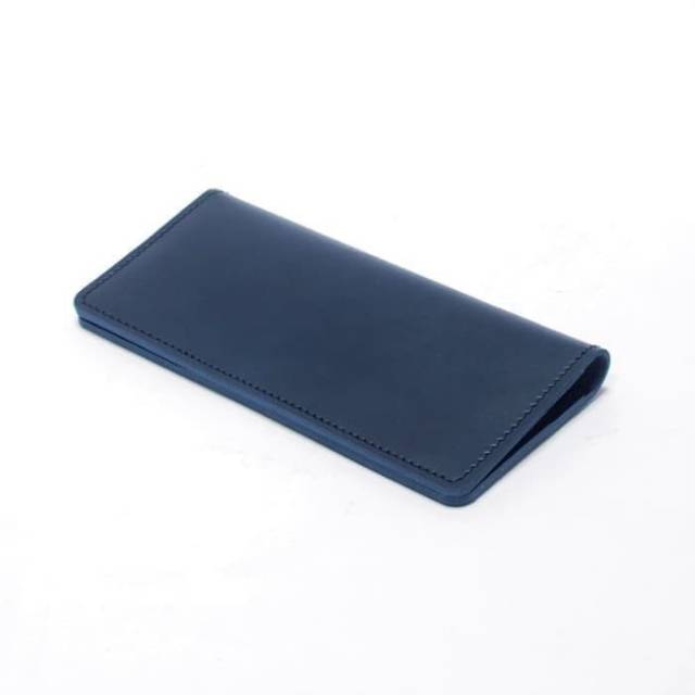 Dompet cewek model panjang - kartu banyak kulit sapi asli biru PHWL - 578