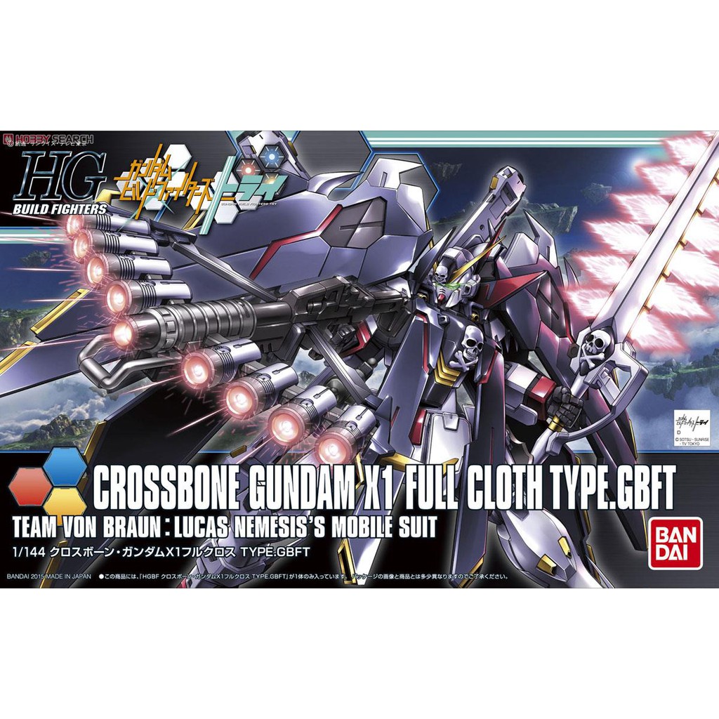 Gundam HGBF 035 Crossbone Gundam X1 Full Cloth Type HG Crossbone Ori Bandai Model Kits Gunpla